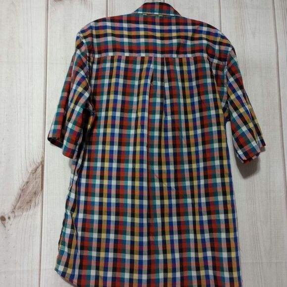 Bristol Blues Shirt Men's Large Button Front Short Sleeve‎ - Picture 2 of 6